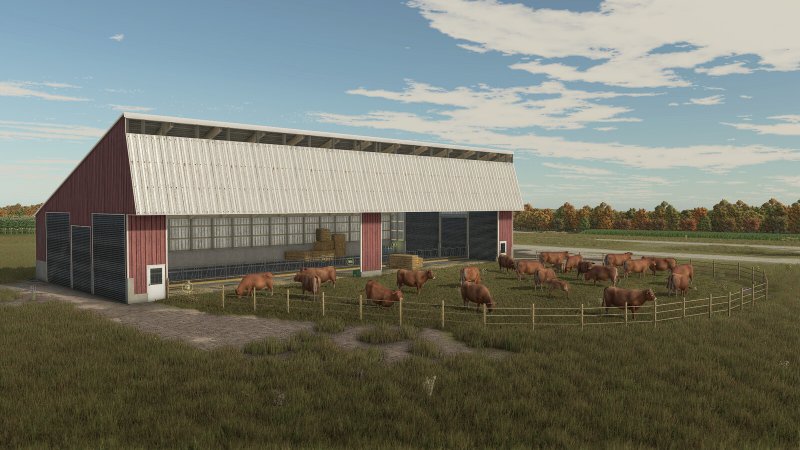Amerykańska obora dla krów FS25