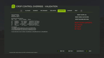 Crop Control Override FS25 Crop Control Override FS25