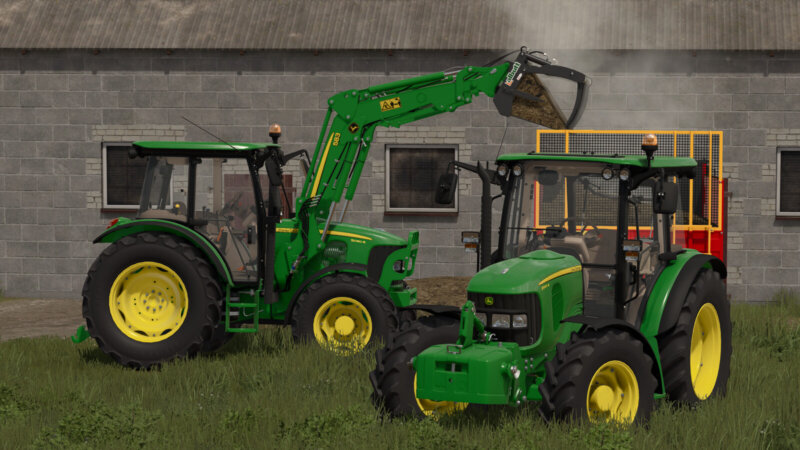 John Deere 5R + 583 FS25